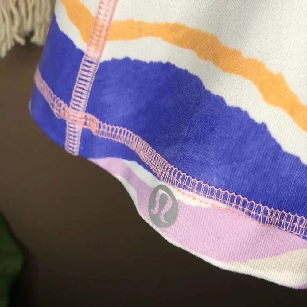 Lululemon Dancing Warrior Bleacher Stripe Top